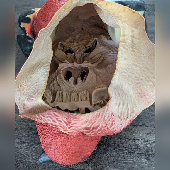 Vintage Dark Diablo Creature Reacher Halloween Costume Devil Mask And Hands - Picture 7 of 13